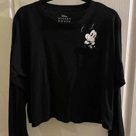 Disney Mickey Mouse long sleeve black T-shirt size large NWOT - Picture 1 of 5